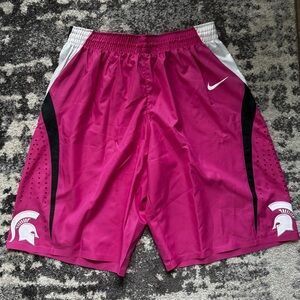 Team issued Michigan State basketball shorts Nike